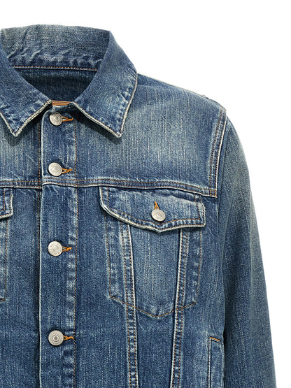 Layered denim jacket Casual jackets, parka