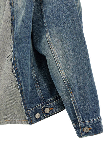 Layered denim jacket Casual jackets, parka