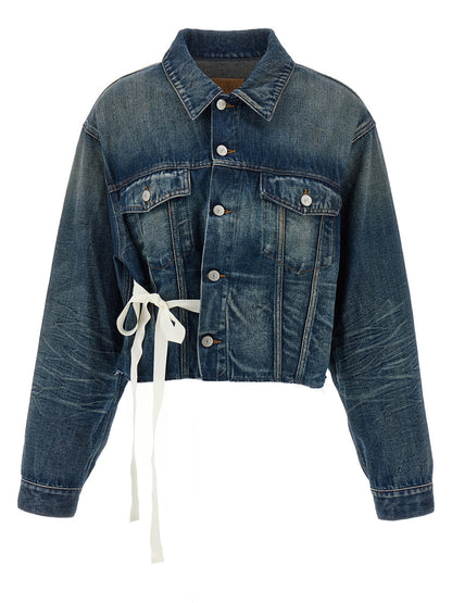 Tape denim jacket Down jacket, Parka, Casual jackets