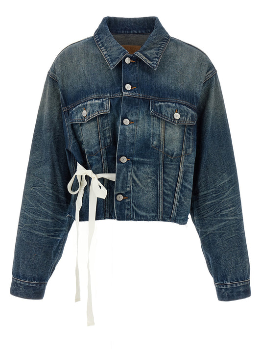 Tape denim jacket Down jacket, Parka, Casual jackets