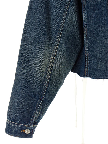 Tape denim jacket Down jacket, Parka, Casual jackets