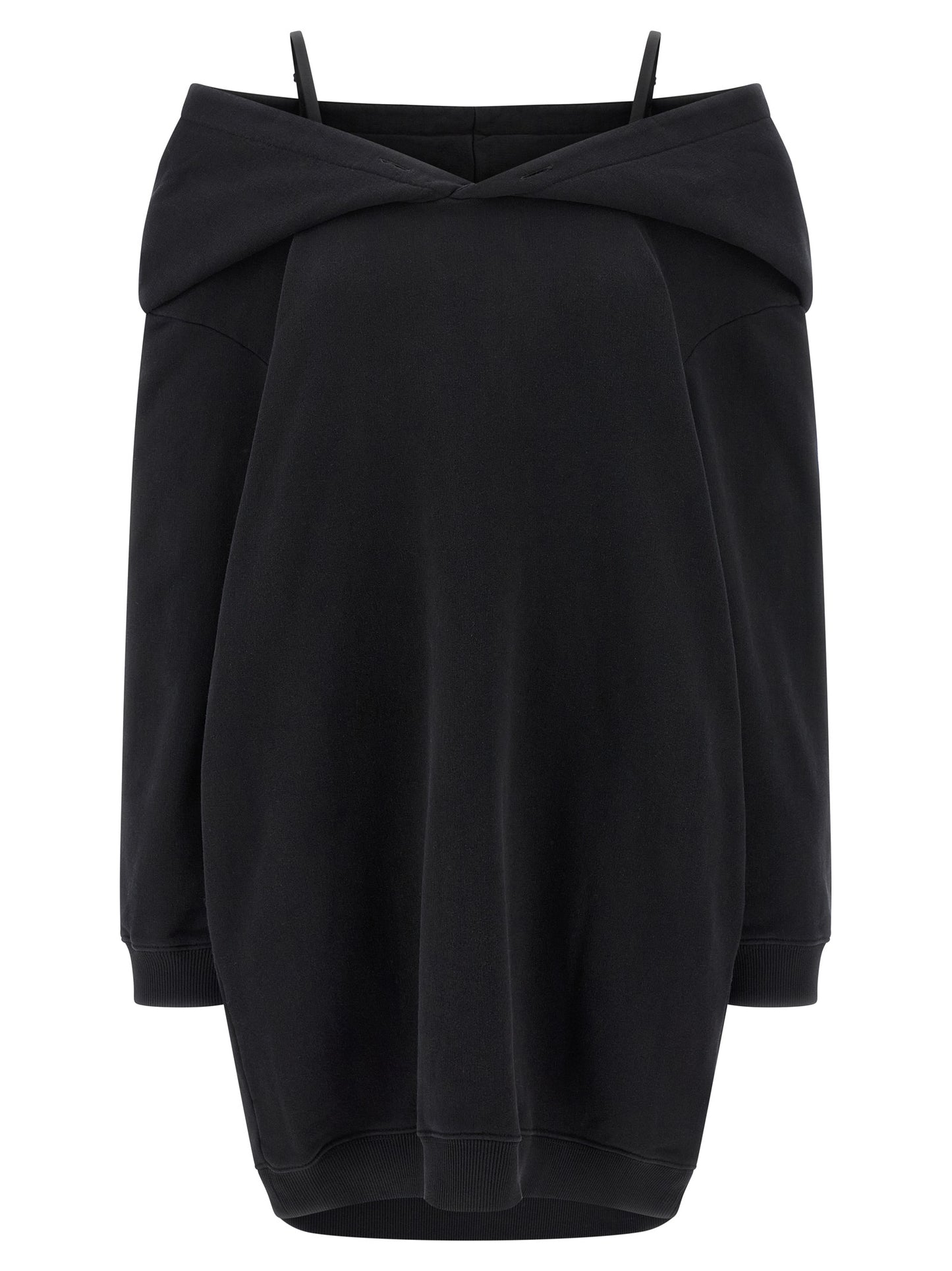 Off-shoulder hooded dress Dresses
