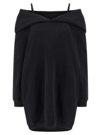 Off-shoulder hooded dress Dresses