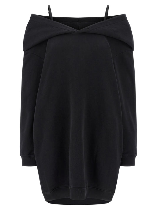 Off-shoulder hooded dress Dresses