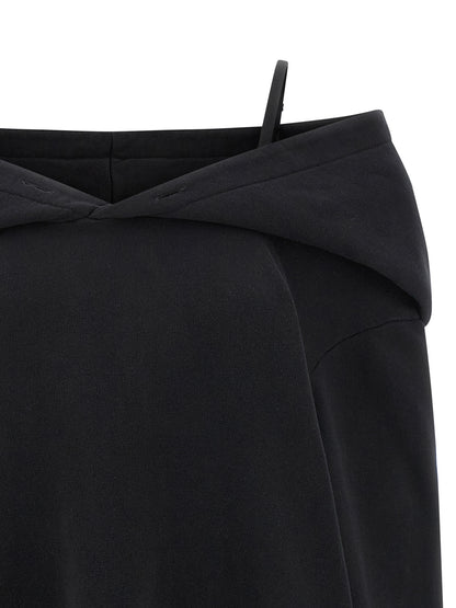 Off-shoulder hooded dress Dresses