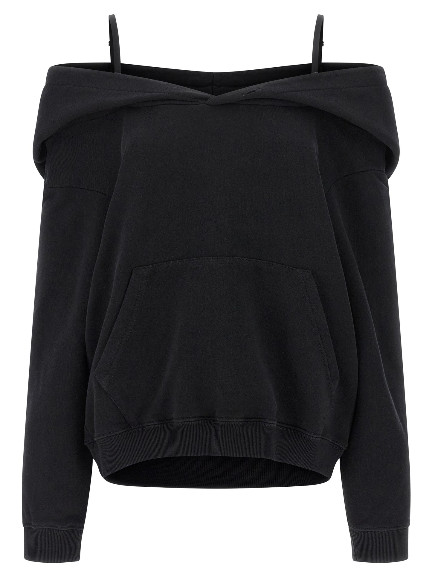 Off-shoulder hoodie Sweatshirt