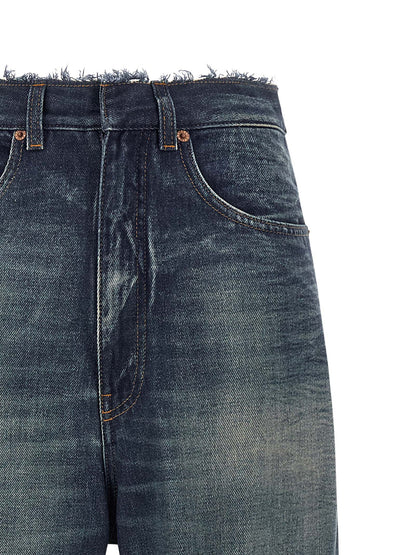 Raw cut band jeans Jeans