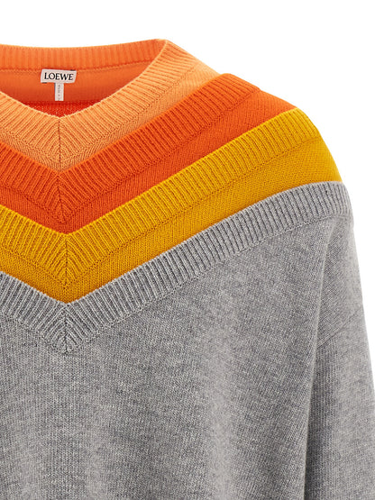Layered construction sweater Sweater, cardigans