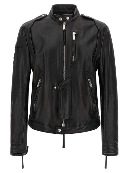 Dsquared2 x Ducati capsule leather jacket Down jacket, Parka, Casual jackets