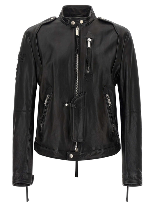 Dsquared2 x Ducati capsule leather jacket Down jacket, Parka, Casual jackets
