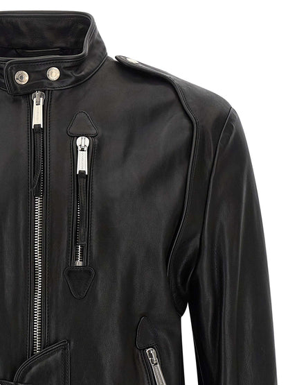 Dsquared2 x Ducati capsule leather jacket Down jacket, Parka, Casual jackets
