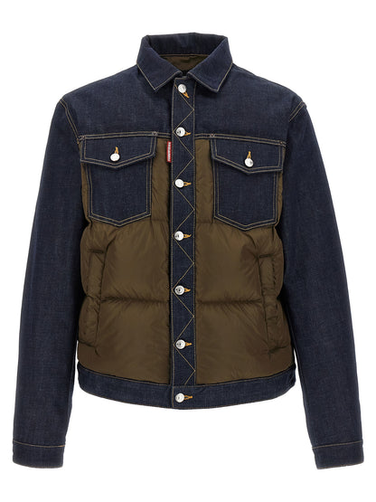 'Hybrid puffer-jeans' jacket Down jacket, Parka, Casual jackets