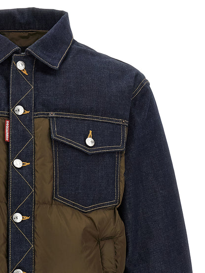 'Hybrid puffer-jeans' jacket Down jacket, Parka, Casual jackets