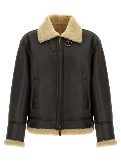 'Aviator' sheepskin jacket Casual jackets, parka