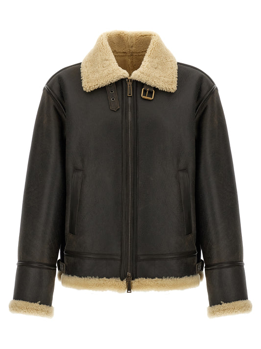'Aviator' sheepskin jacket Casual jackets, parka