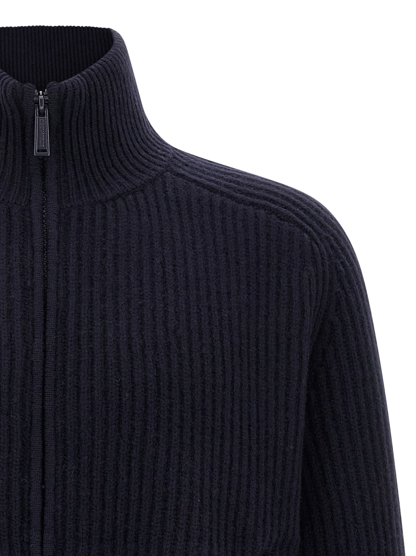 Carded wool insert cardigan Sweater, cardigans