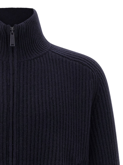 Carded wool insert cardigan Sweater, cardigans