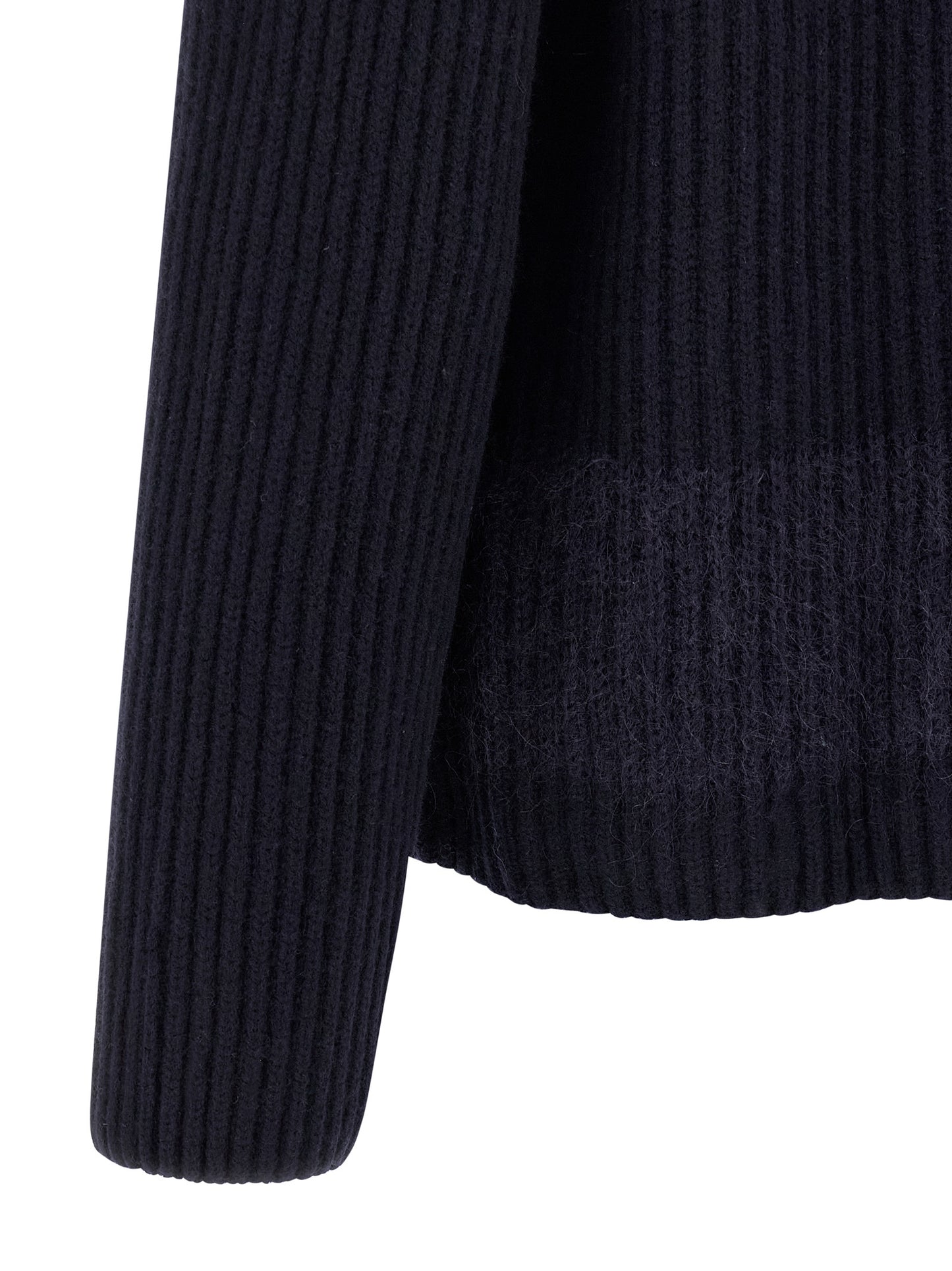 Carded wool insert cardigan Sweater, cardigans
