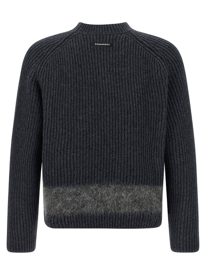 Carded wool insert sweater Sweater, cardigans