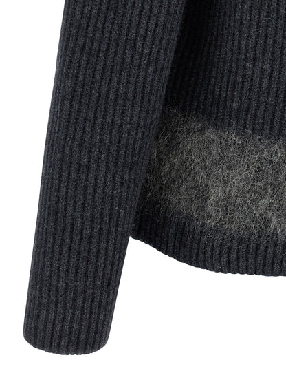 Carded wool insert sweater Sweater, cardigans