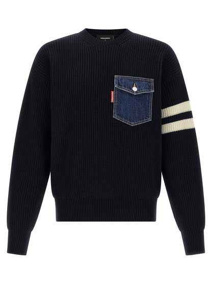 'Denim Mix' sweater Sweater, cardigans