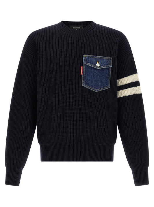 'Denim Mix' sweater Sweater, cardigans