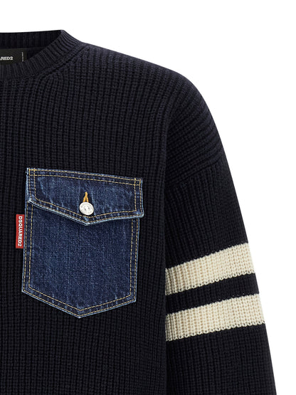 'Denim Mix' sweater Sweater, cardigans