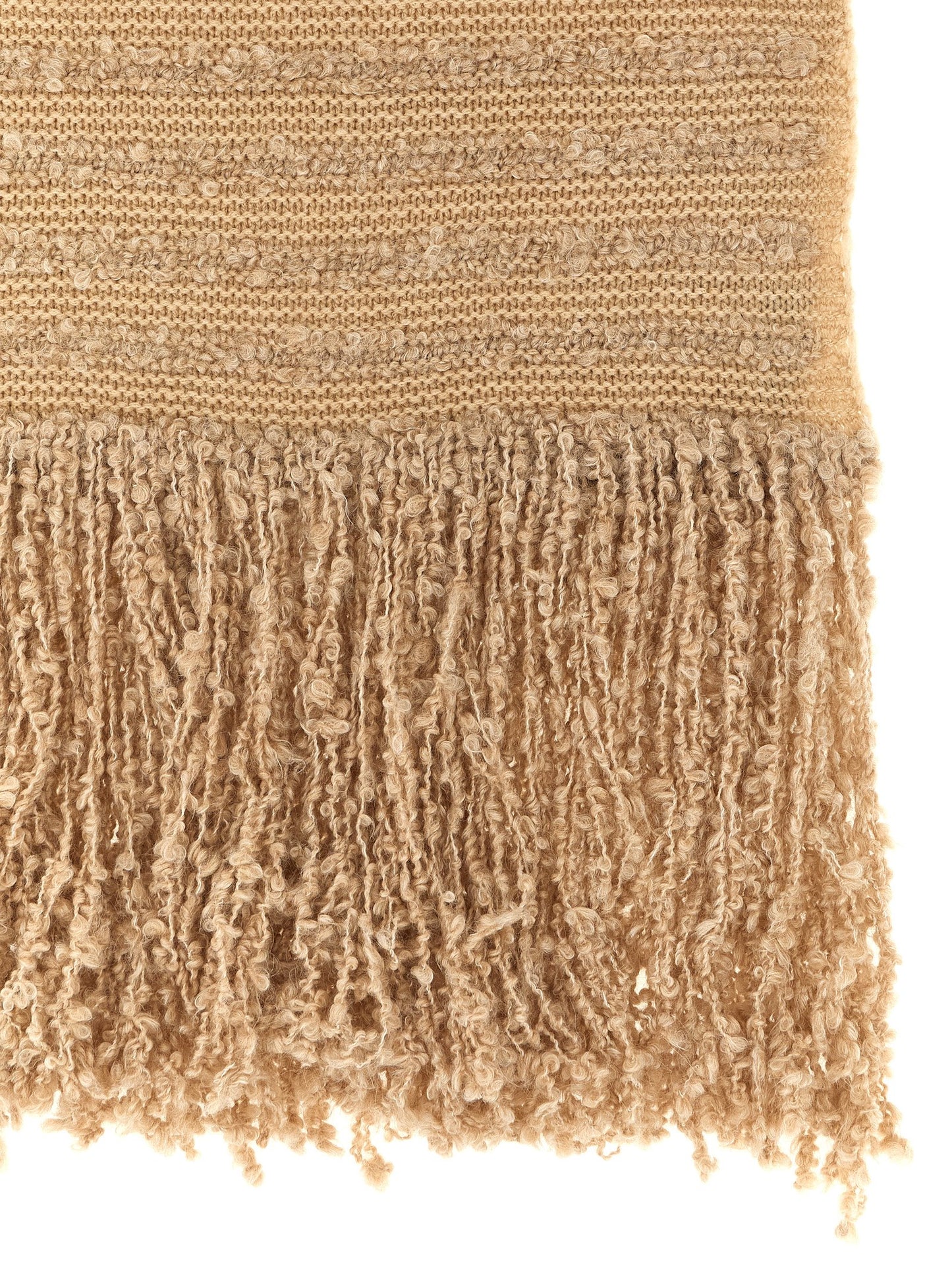 Bouclé fringed scarf Scarves, foulards