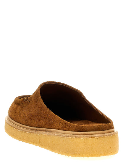 Suede sabots Flat shoes