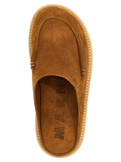Suede sabots Flat shoes