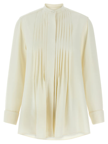 Pleated plastron shirt Shirt, blouse