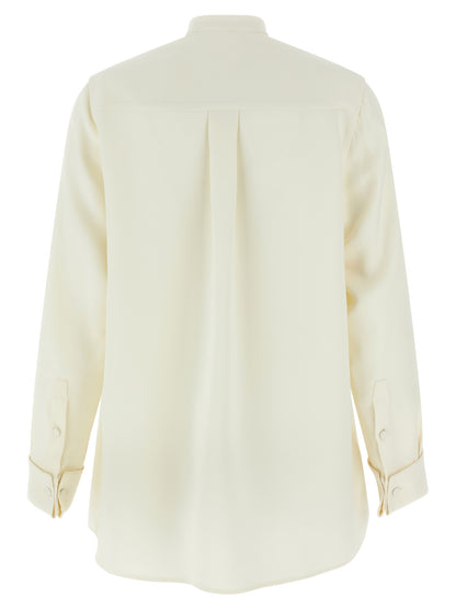 Pleated plastron shirt Shirt, blouse