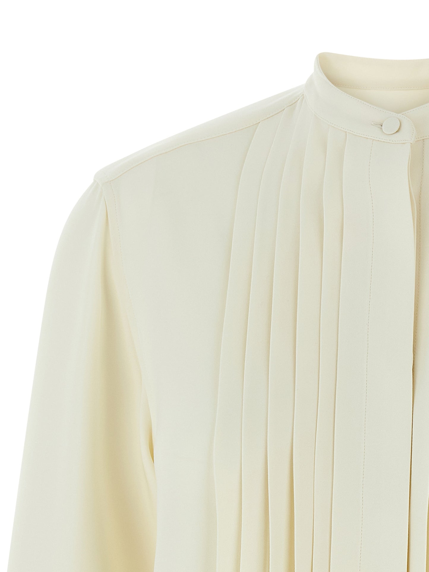 Pleated plastron shirt Shirt, blouse