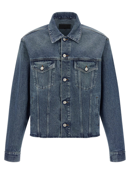 Raw cut denim jacket Down jacket, Parka, Casual jackets