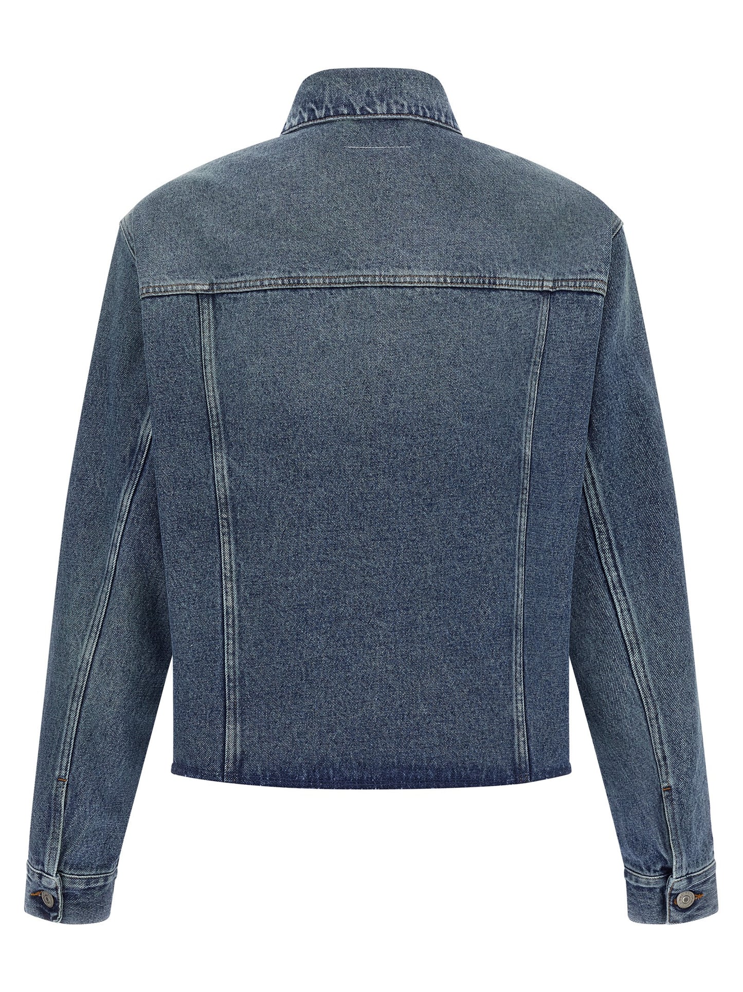 Raw cut denim jacket Down jacket, Parka, Casual jackets