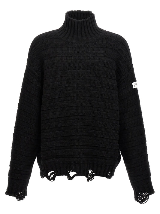 Destroyed ribbed sweater Sweater, cardigans