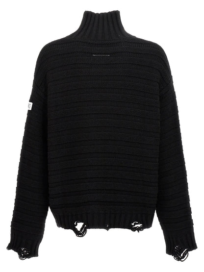 Destroyed ribbed sweater Sweater, cardigans