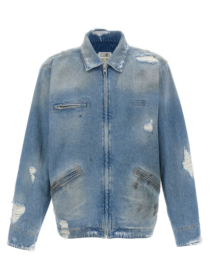 Denim jacket with used effect Casual jackets, parka