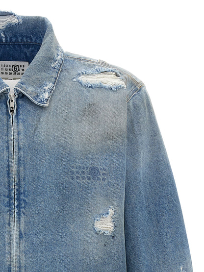 Denim jacket with used effect Casual jackets, parka