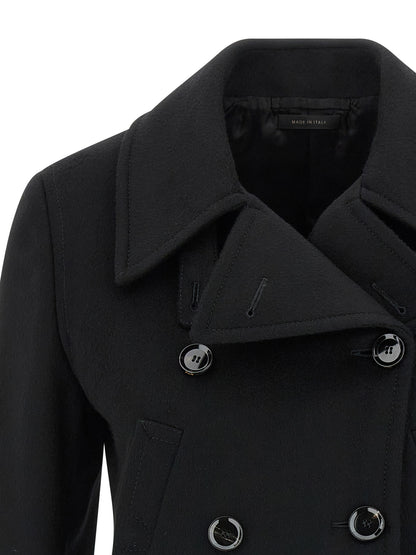 Cashmere cropped coat Coats, trench coats