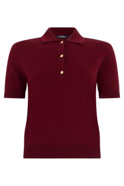 S MAX MARA Fine knit cotton and silk polo