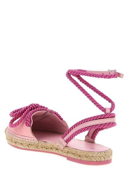 'Double Bow Pink Riviera' espadrilles Flat shoes