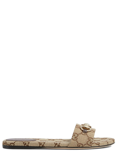 Gucci Wsiaga slide canvas gg w/hb