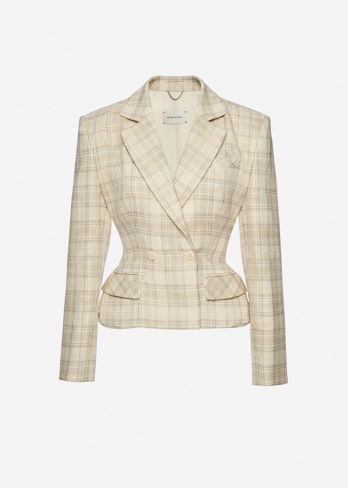 Magda Butrym Ss26 blazer 01 cream check