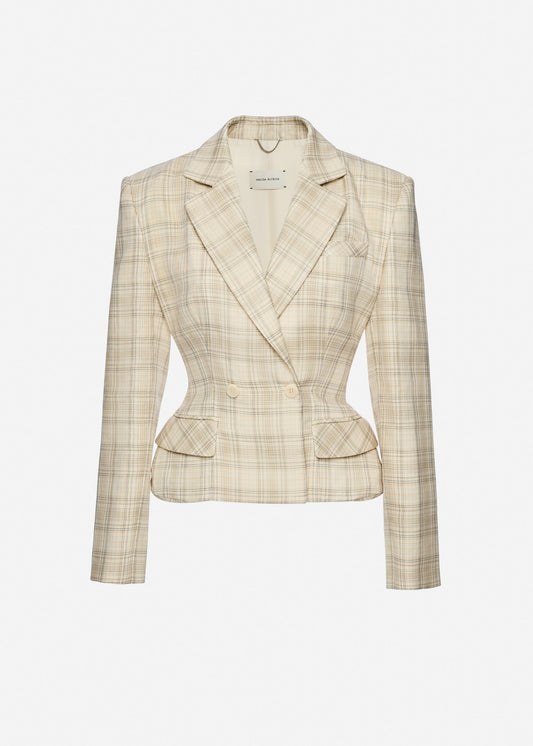 Magda Butrym Ss26 blazer 01 cream check