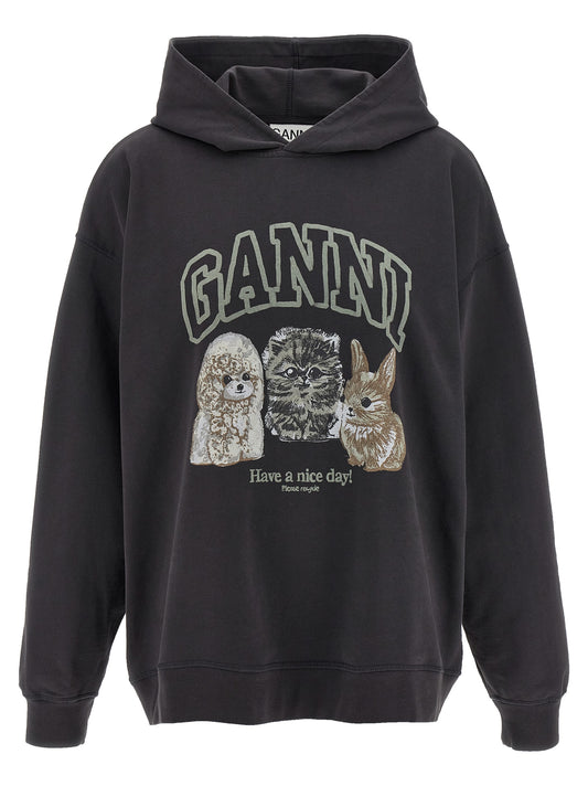 'Grey Animal Print' hoodie Sweatshirt