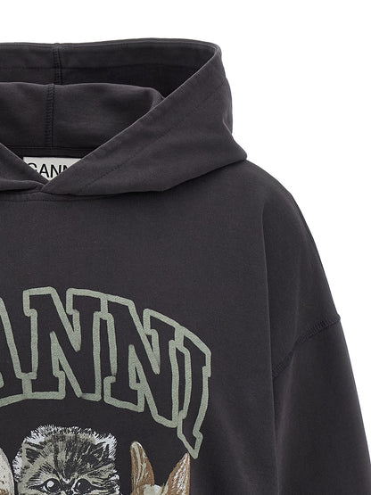 'Grey Animal Print' hoodie Sweatshirt