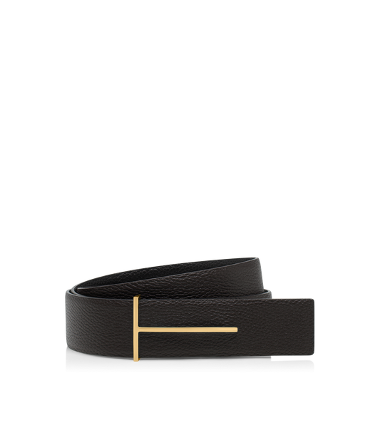 Tom Ford Leather belt with T buckle