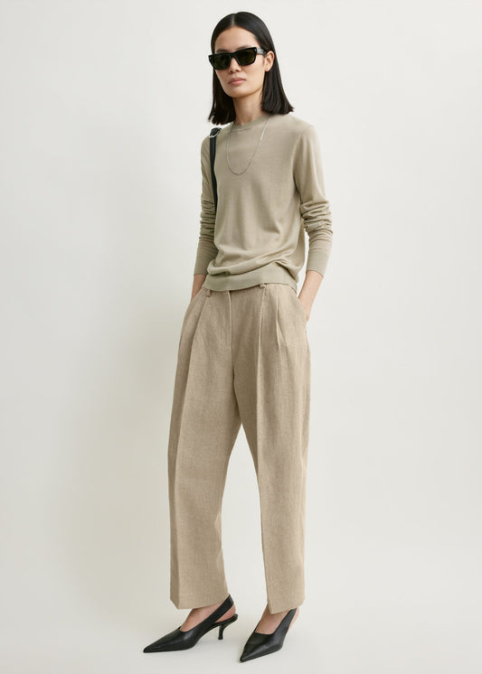 Toteme Double-pleat linen trousers