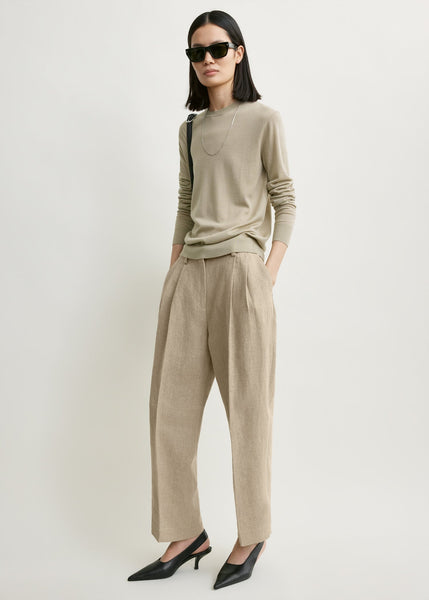 Toteme Double-pleat linen trousers